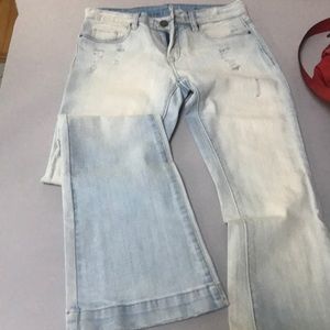 NWOT Bell Bottom Jeans- Light wash- Distressed
